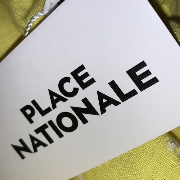 Anthro Place Nationale Yellow Linen Embroidered Shorts L